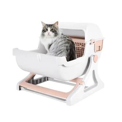 Angels Semi Automatic Cat Litter Box Premium - Cat Litter Box Bak Pasir Toilet Kucing Besar Semi Otomatis - gambar 1