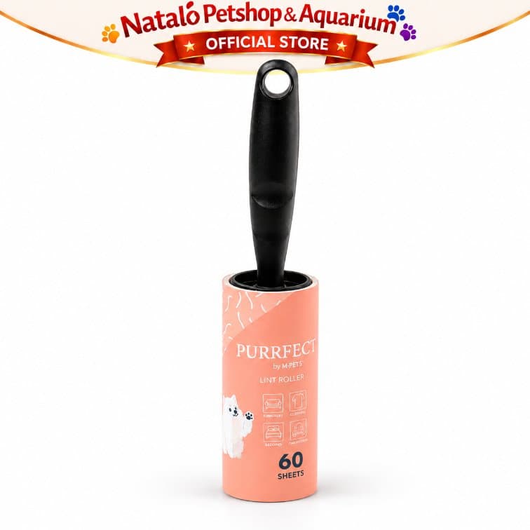 Lint Roller Stick Purrfect 60PLY Penghilang Bulu Kucing Anjing Pembersih Bulu Hewan Sofa Baju Kasur Furniture - gambar 5