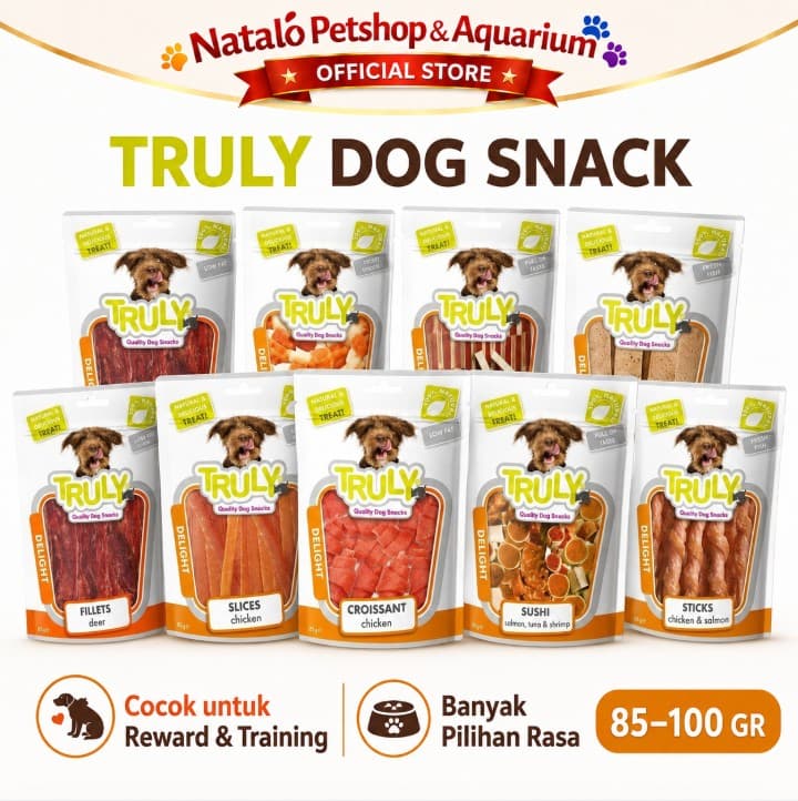 Truly Dog Treats 85gr / 90gr / 100gr - Snack Cemilan Anjing All Life Stages Segala Usia Ras Jajan Jajanan Treat Stick - gambar 2