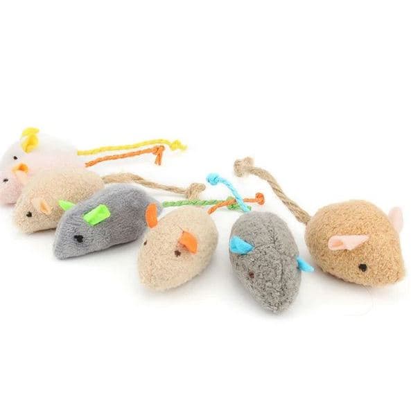 Mainan Tikus Bulu Lucu Cat Pet Toy Mouse Kucing Interactive - gambar 1