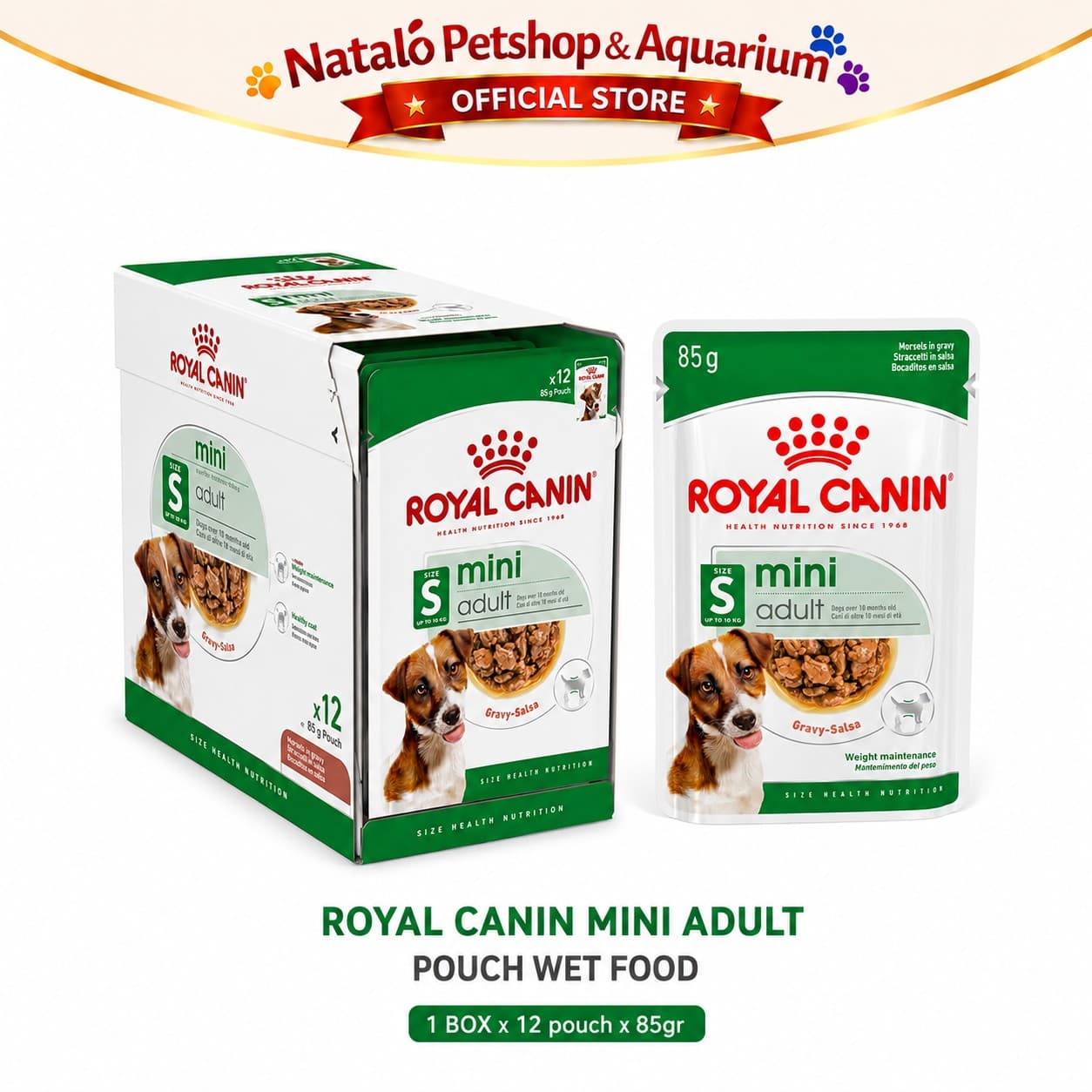Royal Canin Mini Adult Pouch Dog Wet Food 1 BOX isi (12pcs X 85gr) - Makanan Basah Saset Anjing Dewasa - gambar 6