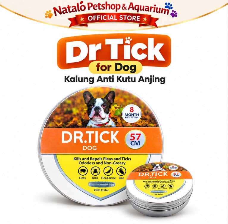 Dr Tick for Dog 57cm Kalung Anti Kutu Anjing Flea Tick Collar Waterproof Perlindungan Hingga 8 Bulan - gambar 6