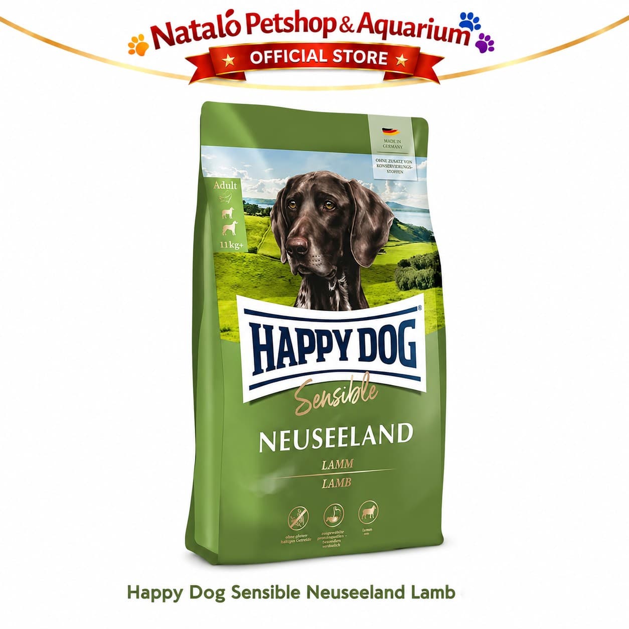Happy Dog Sensible Neuseeland Lamb 11KG Adult Dog Food - Makanan Anjing Dewasa Ras Besar Rasa Domba 11 KG Super Premium - gambar 6
