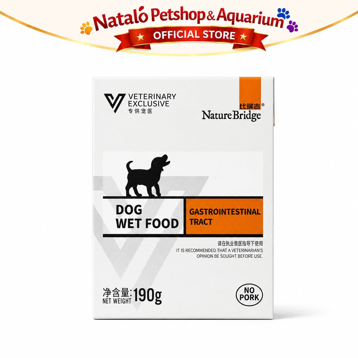 Nature Bridge Gastrointestinal Tract Complete Dog Wet Food 190GR Intestinal - Makanan Basah Anjing untuk Infeksi Saluran Pencernaan  / Diare 190 GR - gambar 6