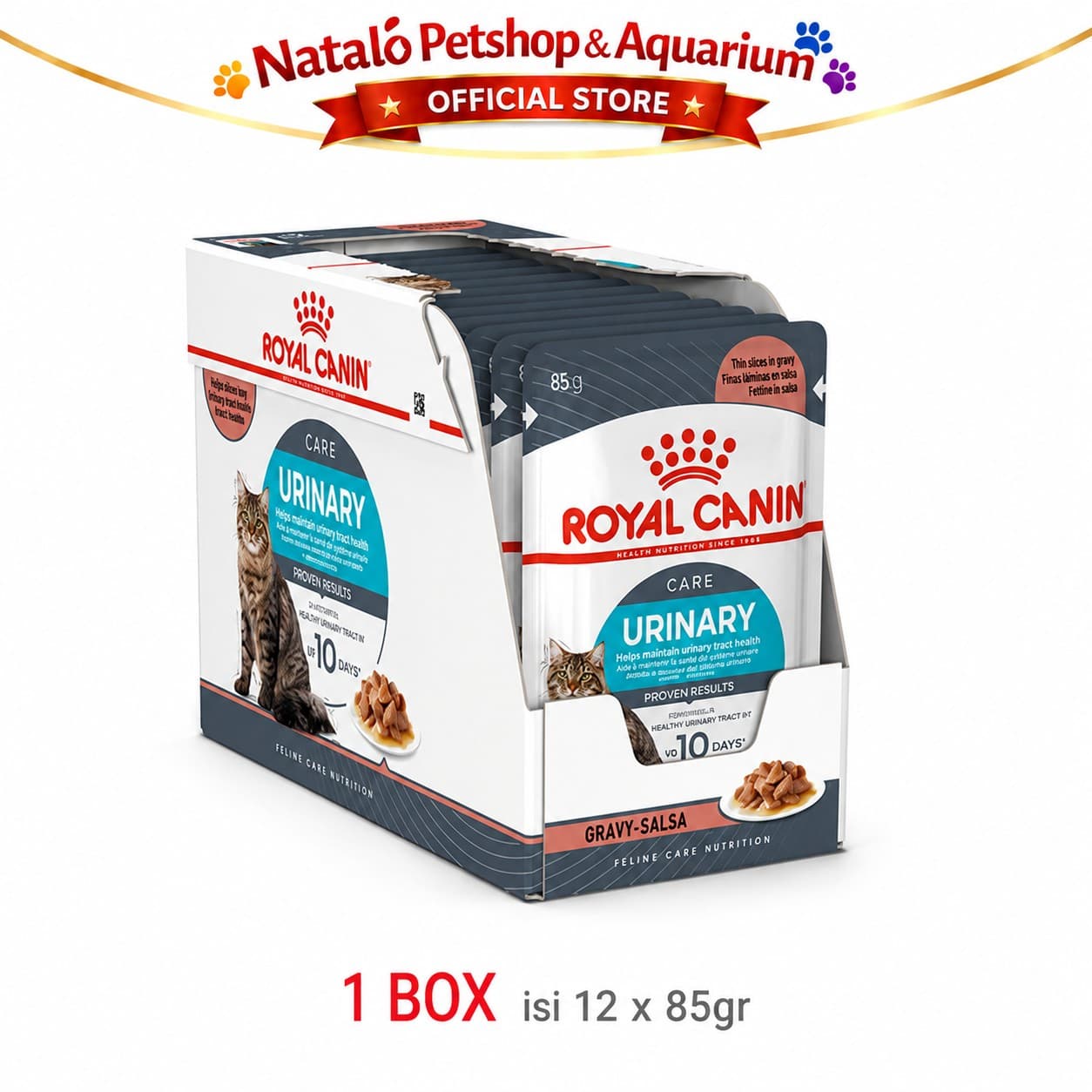 Royal Canin Urinary Care Pouch Wet Food 1 BOX isi (12pcs X 85gr) - Makanan Basah Saset Kucing Sachet - gambar 6