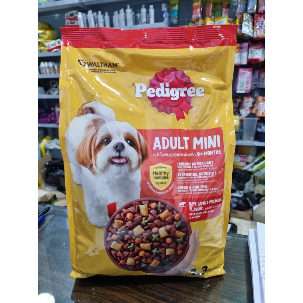 Pedigree Small Breed Adult Beef Lamb 1.3KG / Makanan Anjing Ras Kecil Murah Mini Dog Food - gambar 1