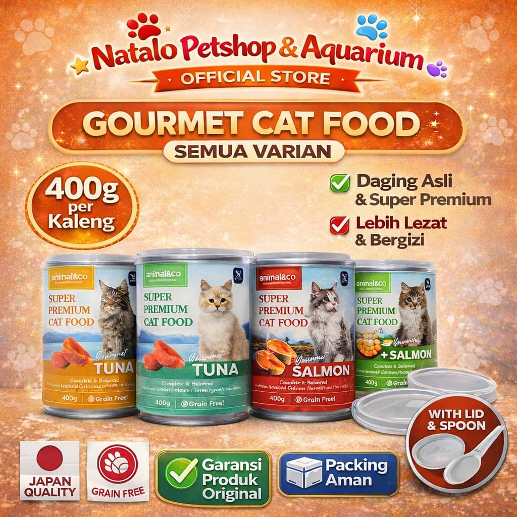 Animal&Co Gourmet - Makanan Kaleng Basah Kucing Dewasa - Super Premium Wet Cat Food 400Gr - gambar 1