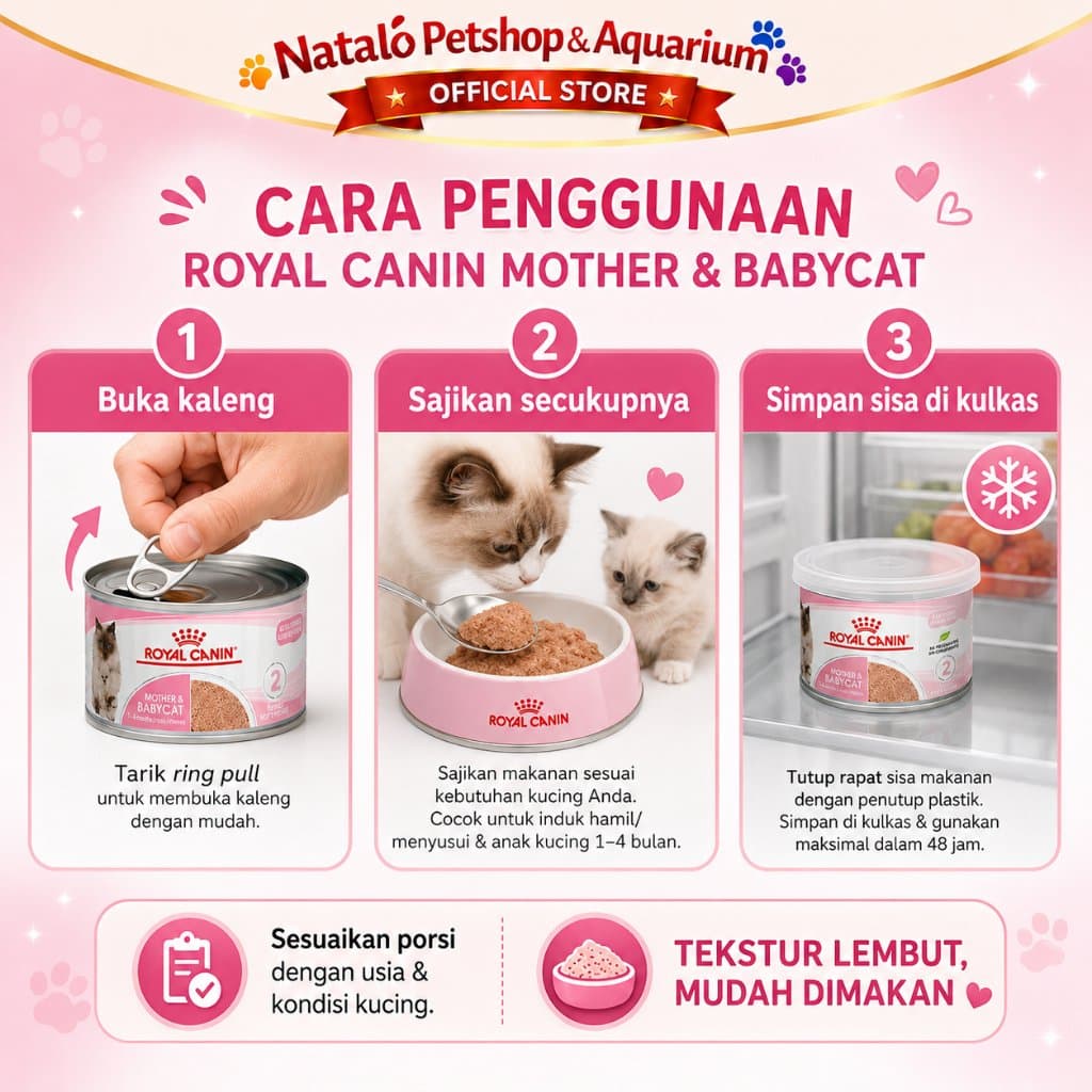 Royal Canin Mother & Babycat 195GR 1 Krat isi 12PCS Wet Baby Cat Food - Makanan Basah Ibu dan Anak Kucing - gambar 3