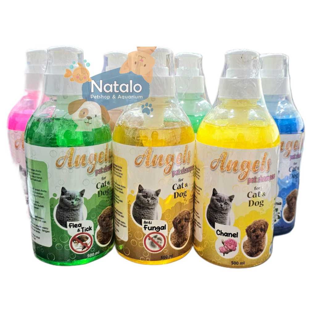 Angels Pet Shampoo 500ML with Conditioner / Anti Fungal / Flea Tick for Pet Cat Dog - Sampo Hewan Kucing Anjing Anti kutu Jamur Bersih Wangi Clean - gambar 1