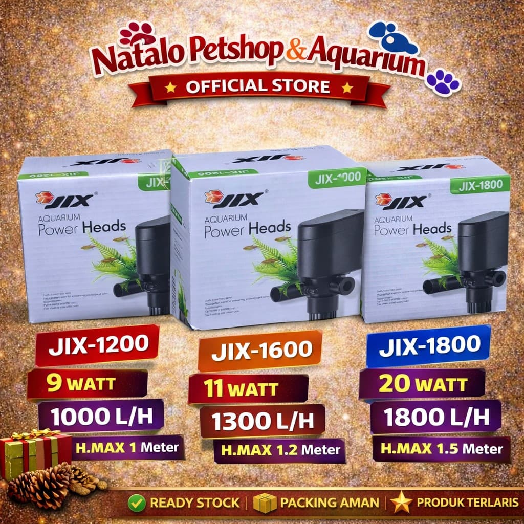 JIX 1200 1600 1800 Aquarium Power Heads - Mesin Pompa Celup Aquascape Hidroponik LOW WATT JIX-1200 JIX-1600 JIX-1800 - gambar 1