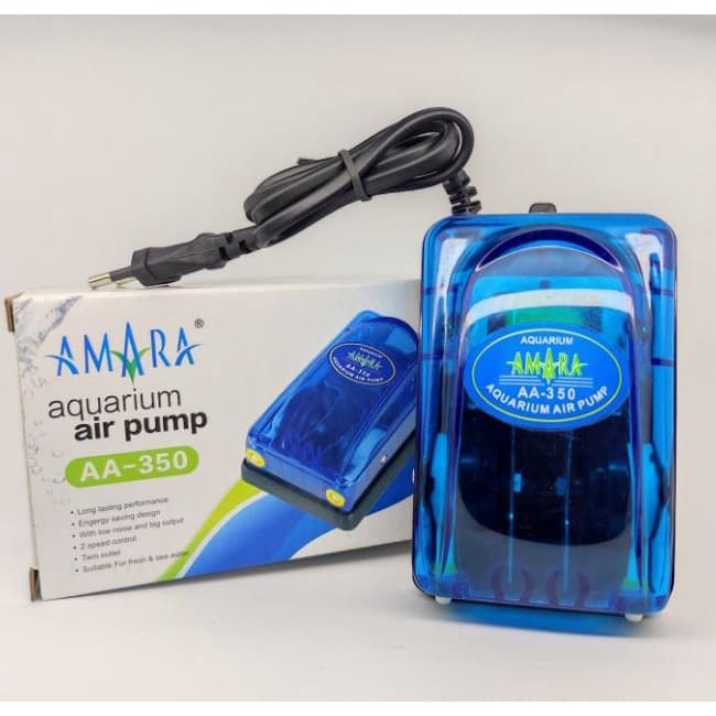 AMARA Aerator Aerasi 2 Way - Pompa Gelembung Angin Udara Aquarium Kolam - Mesin Aerator Aerasi - gambar 1