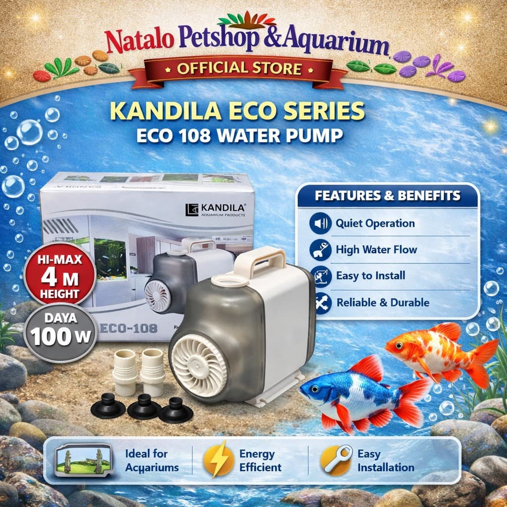 Kandila ECO 108 - Submersible Pump ECO-108 Pompa Kolam Aquarium Kolam Hemat WATT - gambar 1