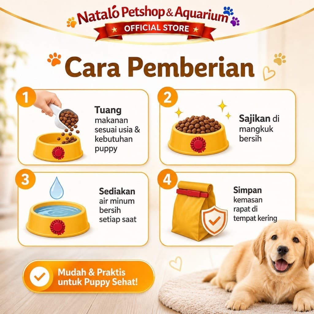 PEDIGREE PUPPY 1.3KG Chicken Egg & Milk Dry Dog Food / Makanan anak anjing - gambar 3