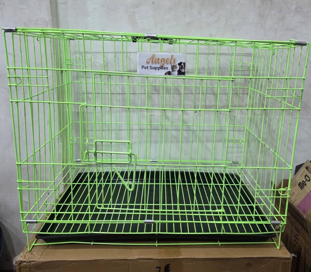 Kandang 60 / M - Merk Angels - Kandang Besi Hewan Lipat Anjing Kucing Kelinci Ukuran 61x50x42cm 60CM Medium - gambar 7
