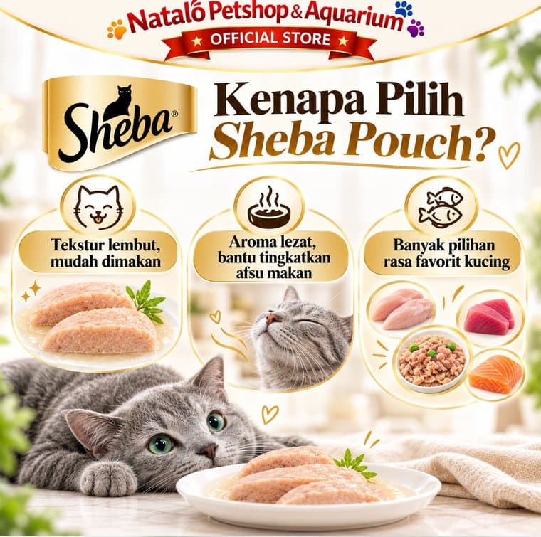 Sheba Pouch 70Gr Cat Wet Food - Makanan Basah Kucing Sachet / Jajanan / Snack  / Tuna - gambar 2
