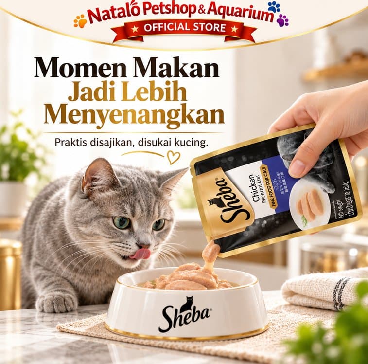 Sheba Pouch 70Gr Cat Wet Food - Makanan Basah Kucing Sachet / Jajanan / Snack  / Tuna - gambar 5