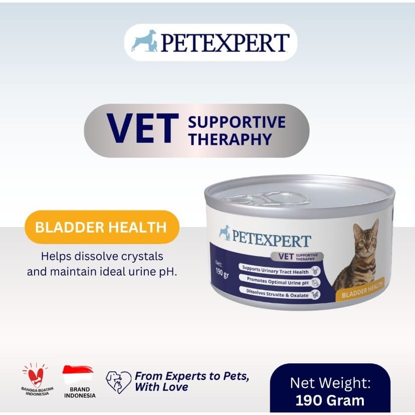Pet Expert BLADDER HEALTH for CAT urinary s/o 190GR - Vet Supportive Therapy Treatment / Makanan Basah Kaleng Penyembuhan PETEXPERT 190 GR - gambar 1