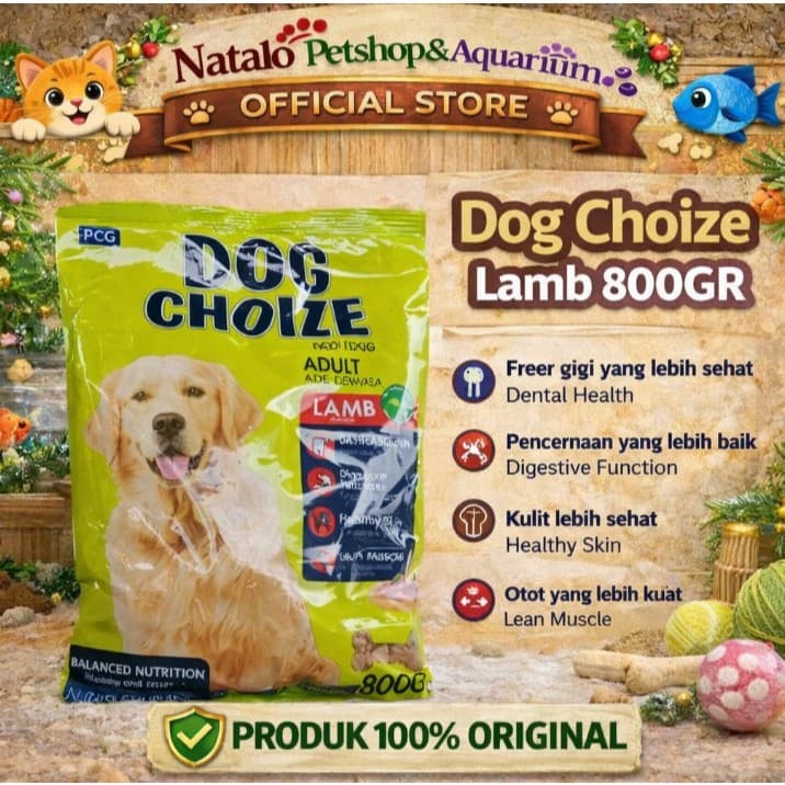 Dog Choize LAMB Adult 800Gram / 800GR - Makanan anjing dewasa Dry Food Pelet Pakan no bolt - gambar 1