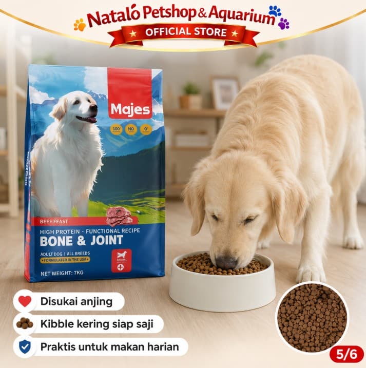 MAJES High Protein Bone & Joint Care Beef Feast Adult Dog Food 7 KG - Makanan Anjing Dewasa 7KG - gambar 5