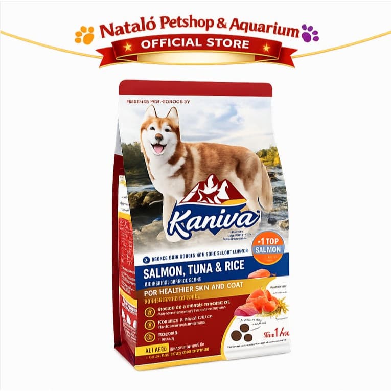 Kaniva Dog Salmon Tuna & Rice 1.4KG Dry Food - Skin Coat All Life Stages - Premium Makanan Anjing Kering - Segala Usia Anak Dewasa Medium Large Breed Puppy Adult 1.4 KG - gambar 5