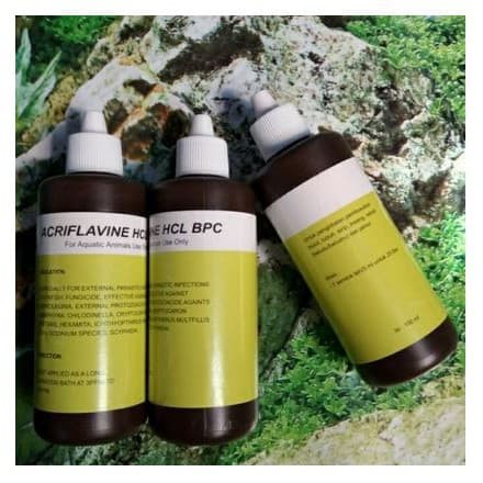 Acriflavine HCL BPC 100ML - Obat Kuning Ikan Hias untuk Luka dan Jamur Aquarium Kolam - gambar 1