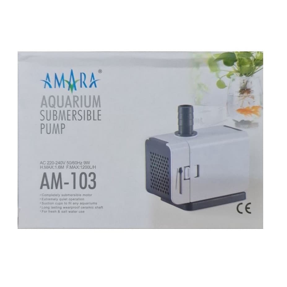 AMARA AM 103 Aquarium Submersible Pump/Pompa Kolam Hidroponik - gambar 1
