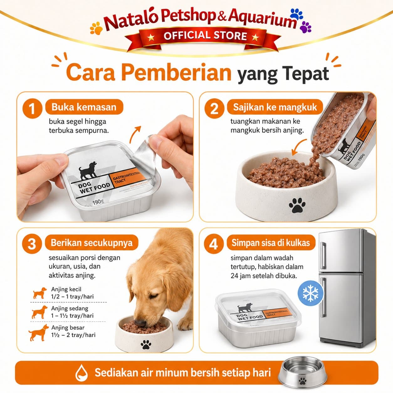 Nature Bridge Gastrointestinal Tract Complete Dog Wet Food 190GR Intestinal - Makanan Basah Anjing untuk Infeksi Saluran Pencernaan  / Diare 190 GR - gambar 3