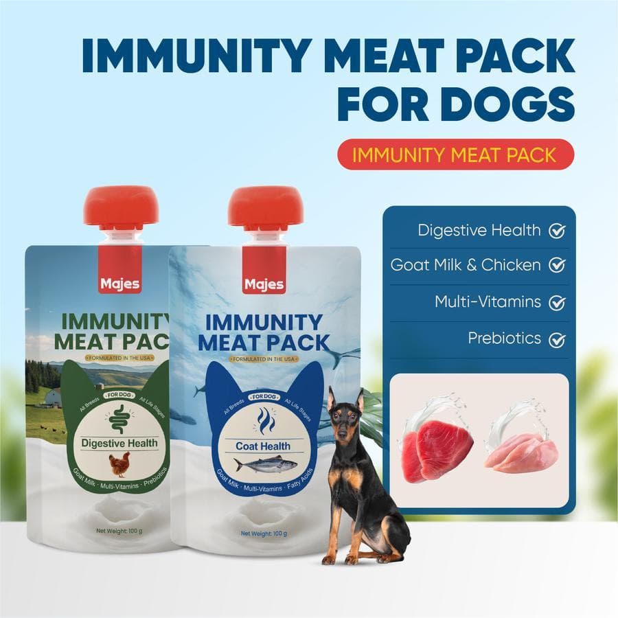 MAJES Immunity Meat Pack for Dogs Digestive and Coat Health - Makanan Premium Basah Anjing 100Gr - gambar 1