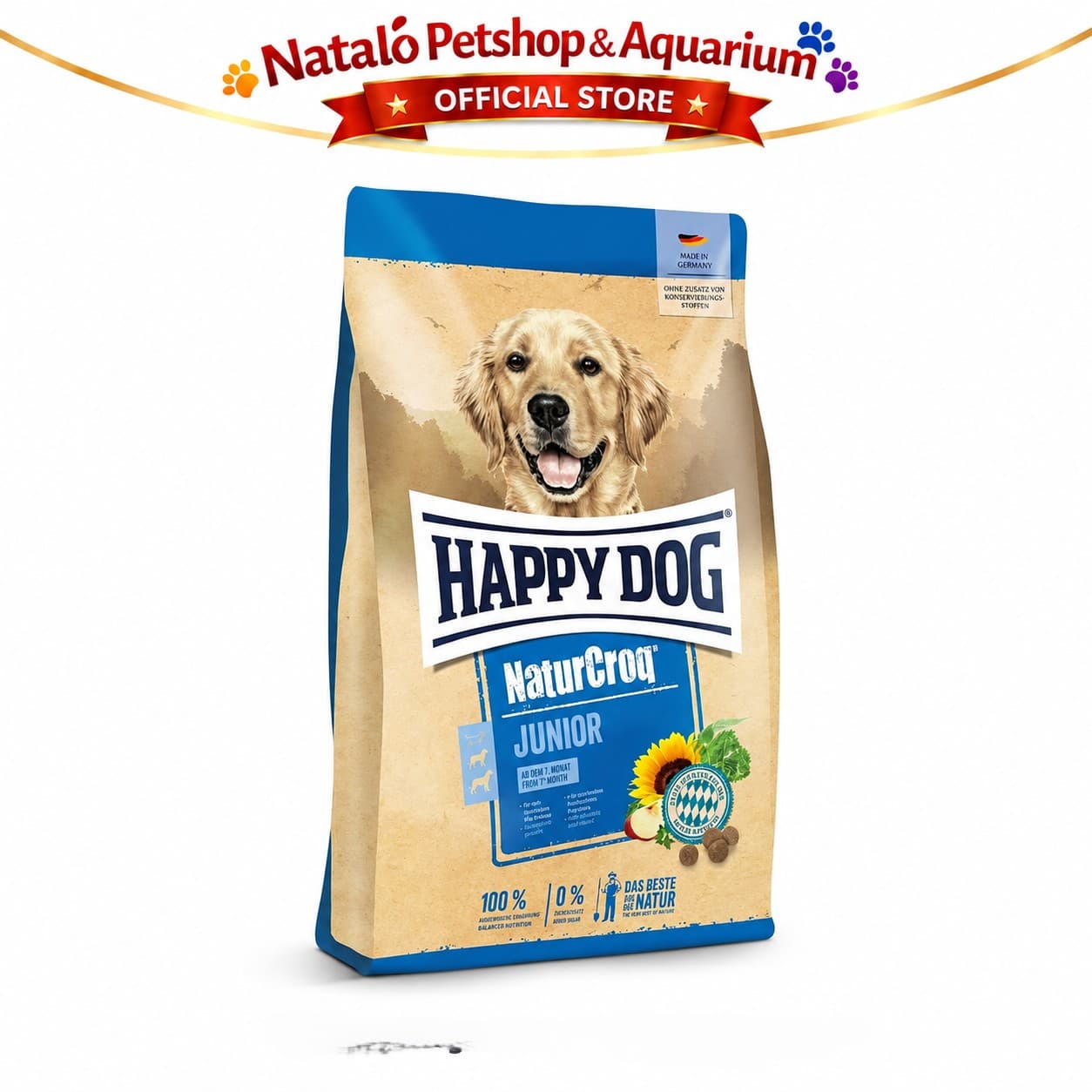 Happy Dog NaturCroq Junior 15KG Medium Large Breed Dog Food - Makanan Anak Anjing Ras Besar 15 KG - gambar 6