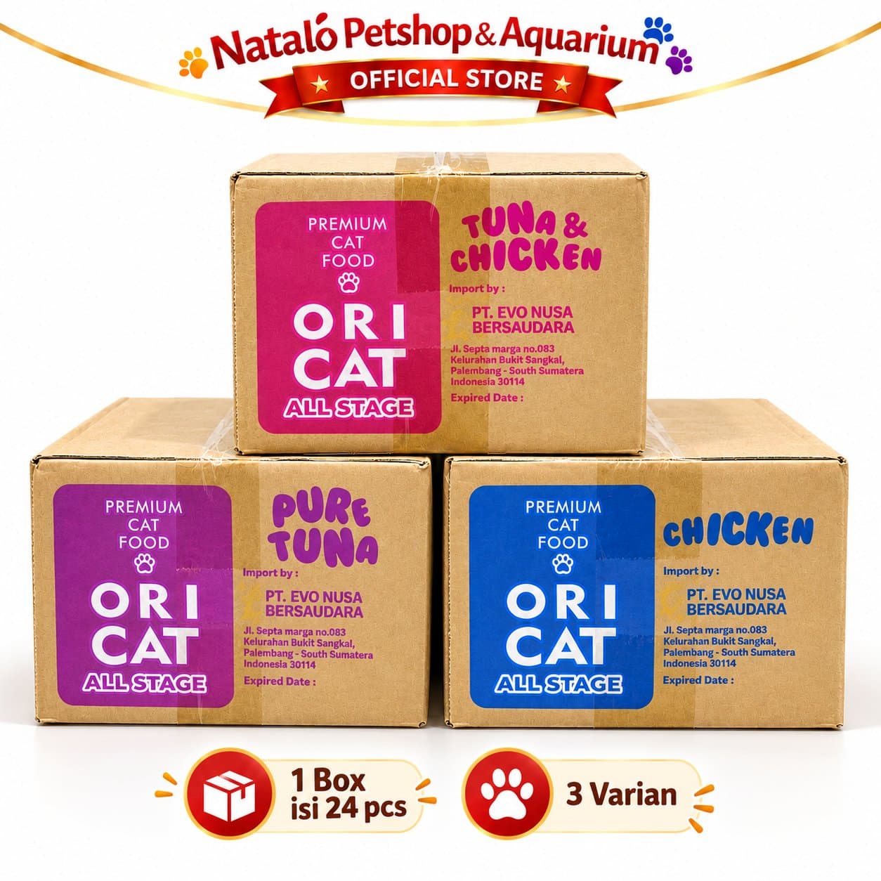 ORICAT Pouch Wet Cat food 1 BOX isi (24pcs x 80gr) All Life Stages - Makanan Basah Saset ORI CAT untuk Kucing Semua Tahap Usia - gambar 6
