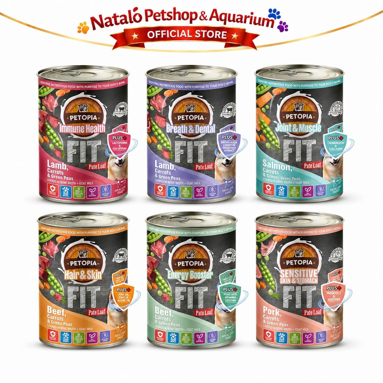 Petopia Functional FIT Pate Loaf Dog Wet Food 600GR - Makanan Basah Kaleng Anjing Semua Umur 600 GRAM - gambar 6