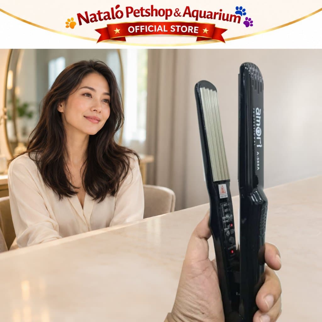 Catokan Rambut AMORI A-588A Baba Genteng Zigzag - Pengembang Rambut, Hair Crimper Atur Suhu - gambar 5