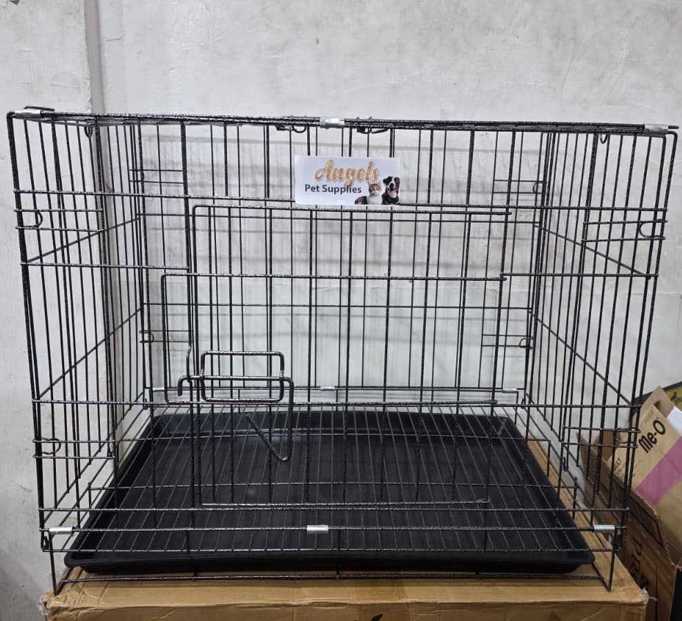Kandang 60 / M - Merk Angels - Kandang Besi Hewan Lipat Anjing Kucing Kelinci Ukuran 61x50x42cm 60CM Medium - gambar 9
