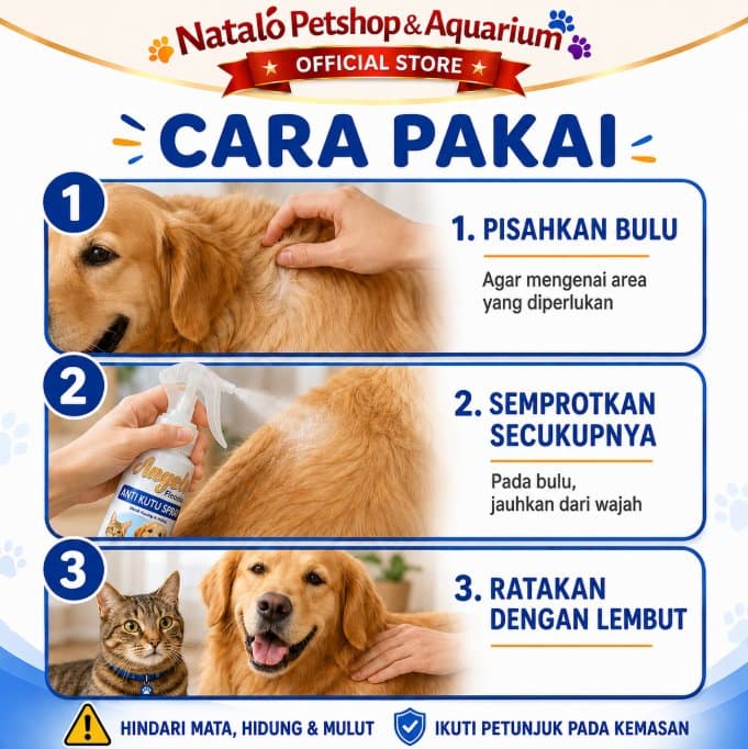 Angels FLEADIN SPRAY 250ML Obat Kutu Semprot Hewan Kucing Anjing Hewan Peliharaan for Pet Cat Dog Flea Tick - gambar 3