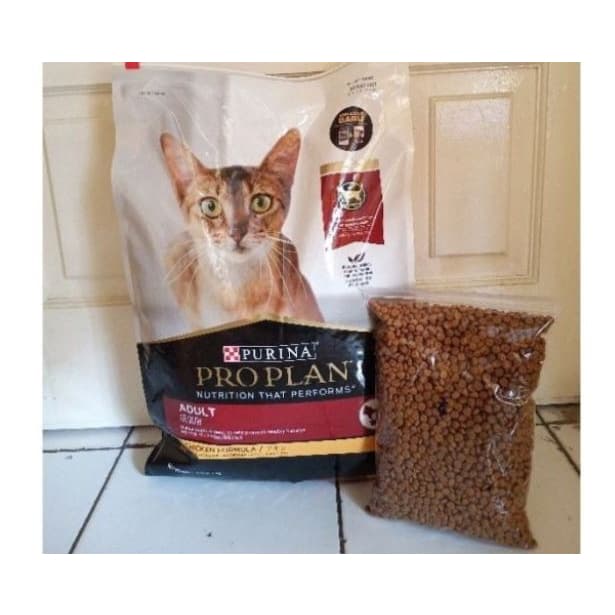 PRO PLAN Adult Chicken 500GR REPACK Dry Cat Food - Makanan Kucing Dewasa buat Gemuk Proplan Repack 500 GR - gambar 2