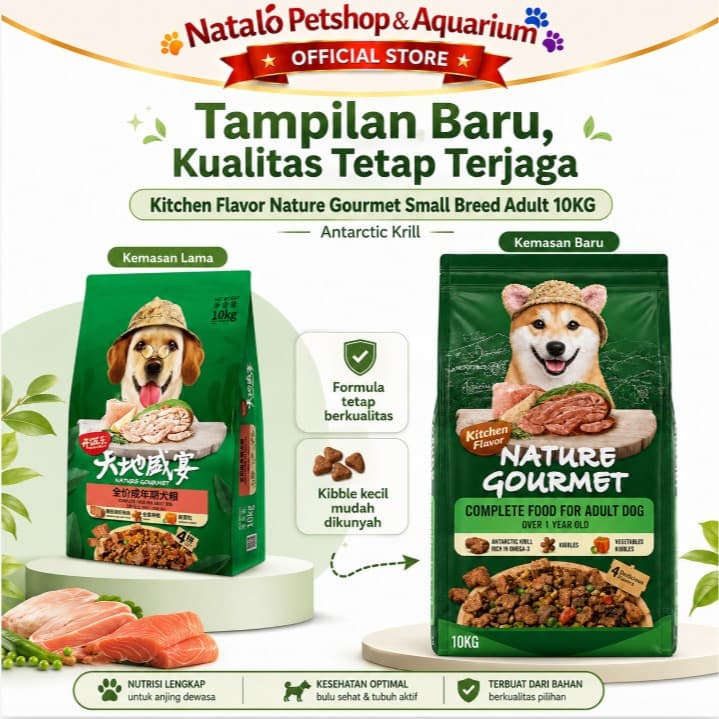 Kitchen Flavor Nature Gourmet Complete Dog Food for Small Breed Adult 10KG - Makanan Kering Anjing Dewasa Ras Kecil Mini 10 KG - gambar 2