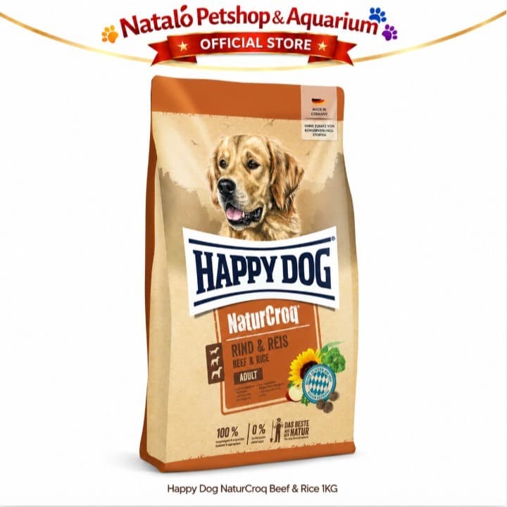 Happy Dog NaturCroq Beef & Rice 1KG Medium Large Breed Adult Dog Food - Makanan Anjing Dewasa Ras Besar Rasa Daging Sapi 1 KG - gambar 6
