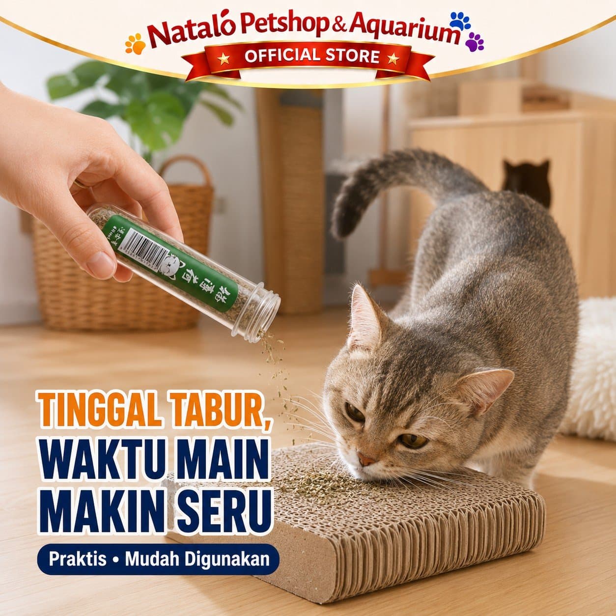 Daun Catnip 40ML Kucing Cat Kitten Tube Cat Nip Penenang Anti Stress Catnip tube / tabung /Cat Nip Kucing - gambar 5