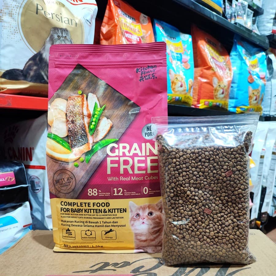 Kitchen Flavor Baby Cat and Kitten Repack 500Gr - Makanan Kering Anak Kucing Premium - gambar 1