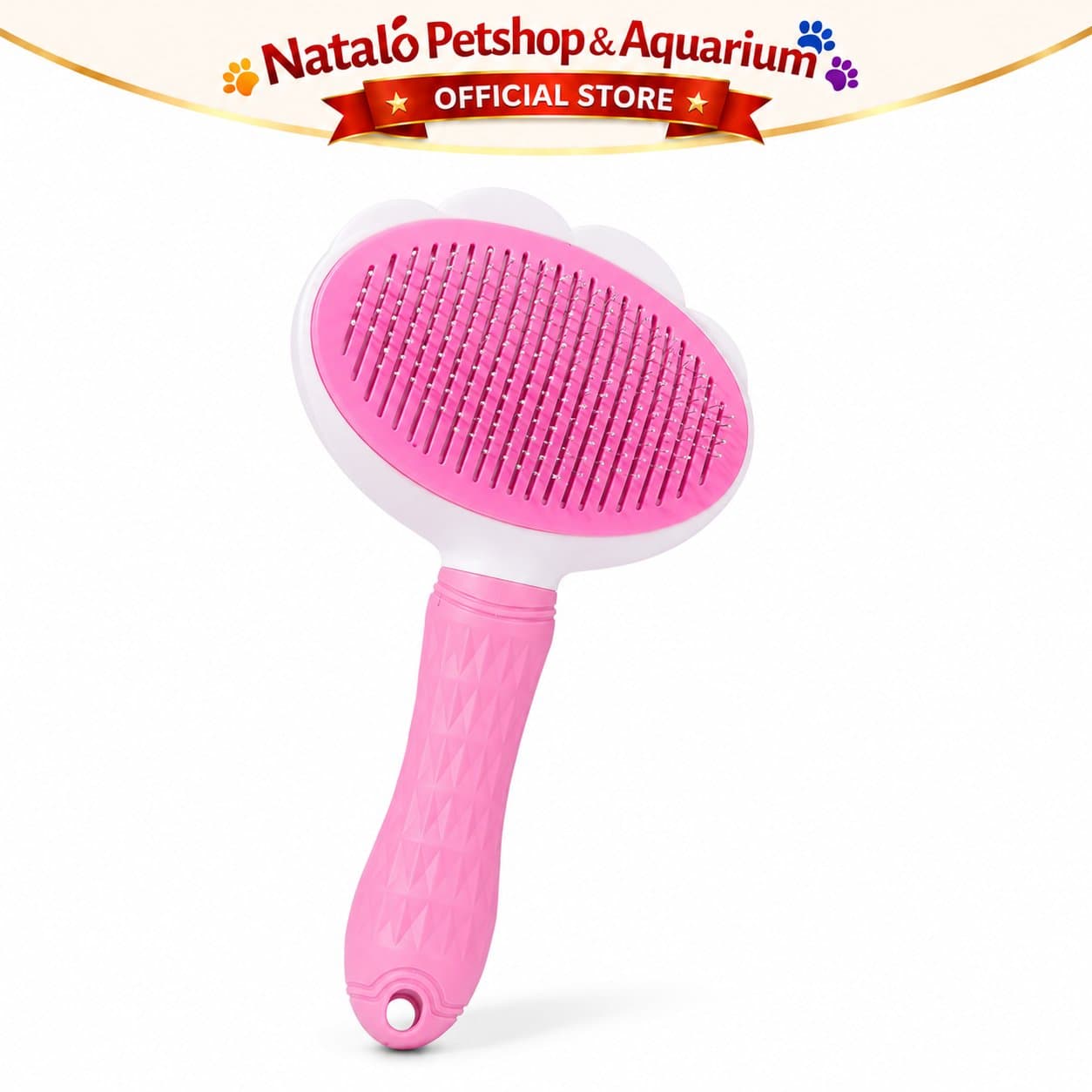 Sisir Slicker Automatic Hewan Kucing Anjing Kelinci SR 52 Pet Brush Cat Dog Otomatis - gambar 6