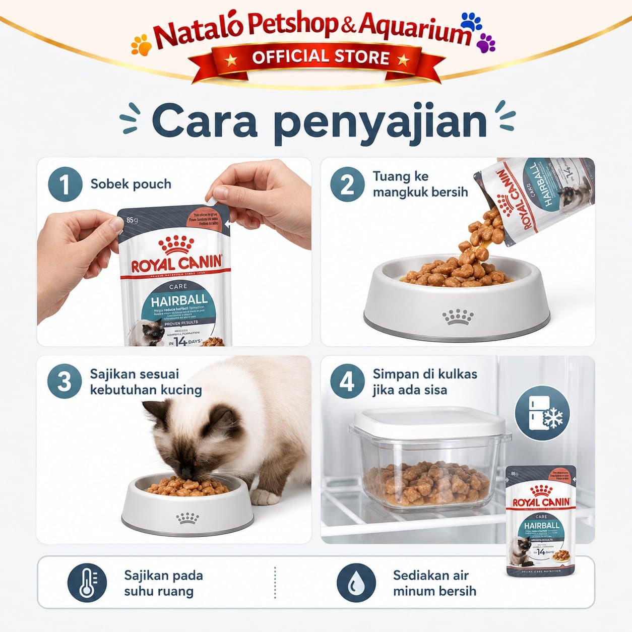 Royal Canin Hairball Care Pouch Cat Wet Food 85GR - Makanan Basah Saset Kucing untuk Hair Ball 85 GR - gambar 4