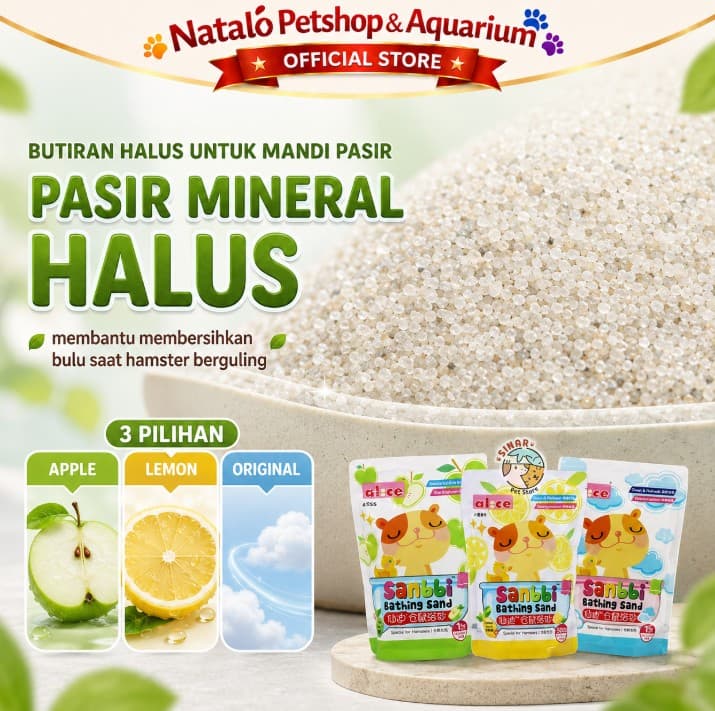 SANBBI 500GR - BATHING SAND Pasir Mandi Hamster Alice Wangi Bersih 500 GR - gambar 5