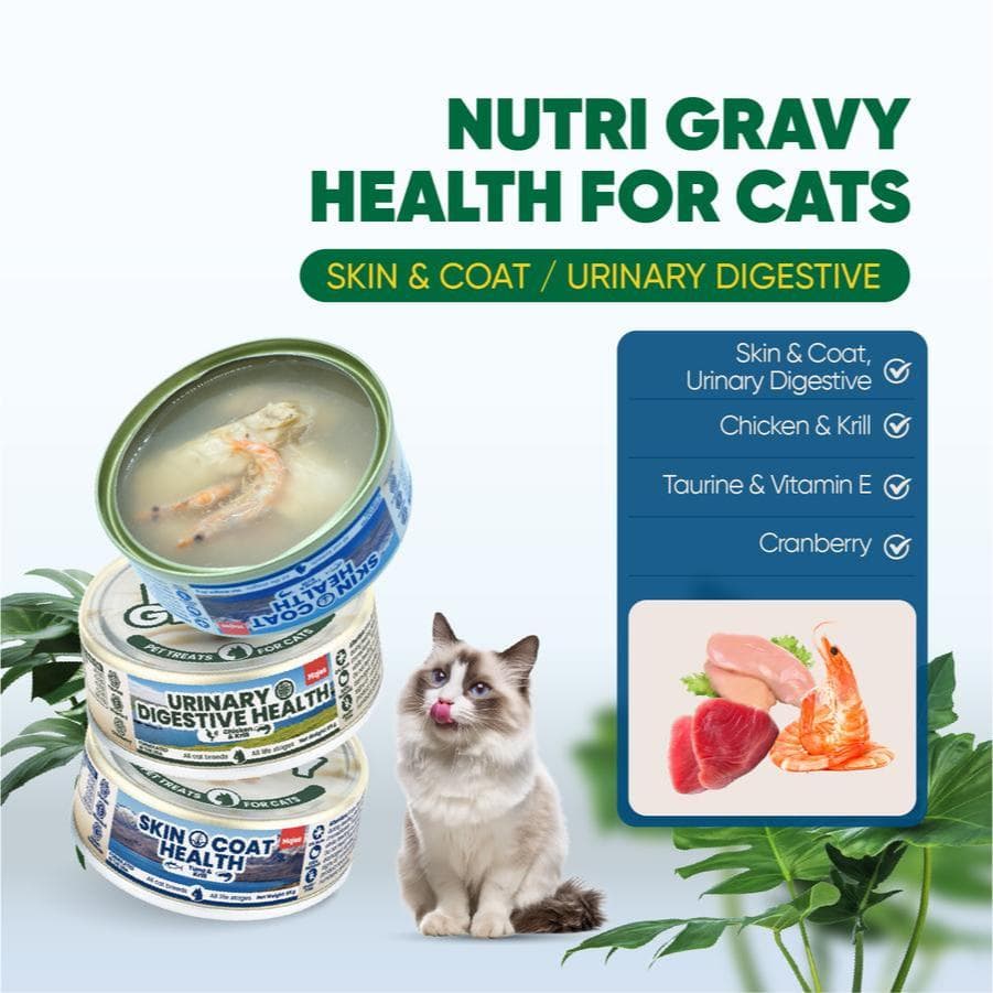 MAJES Nutri Gravy for Cats Canned Food Chicken Krill Tuna Wet Food - Makanan Basah Premium Kucing 85Gr - gambar 1