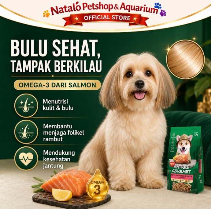 Kitchen Flavor Dog Small Breed SALMON 10KG Beauty Coat - Makanan Kering Anjing Beautifying Premium Food Kibble Kecil 10 KG Nature Gourmet All Life Stages - gambar 2