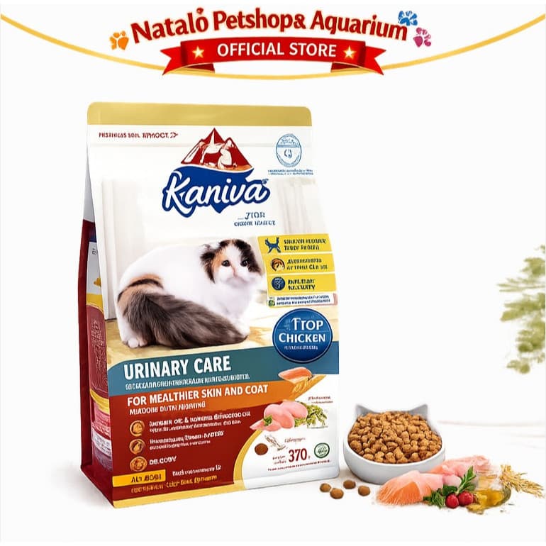 Kaniva Urinary Care Cat 370GR Dry Food - Masalah Kantung Kemih Susah Pipis - Holistic Healthy Skin and Coat - Premium Makanan Kucing Kering untuk Segala Usia All Life Stages Adult Kitten Dewasa Anak K - gambar 6