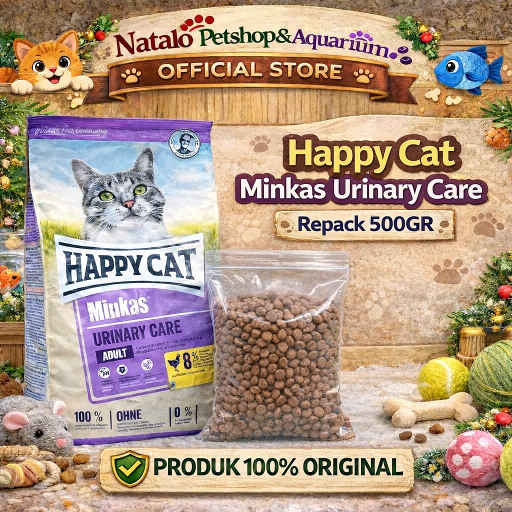 Happy Cat Minkas Urinary Care 500GR REPACK Cat Food - Makanan Kucing Dewasa untuk Saluran Kemih 500 Gram - gambar 1