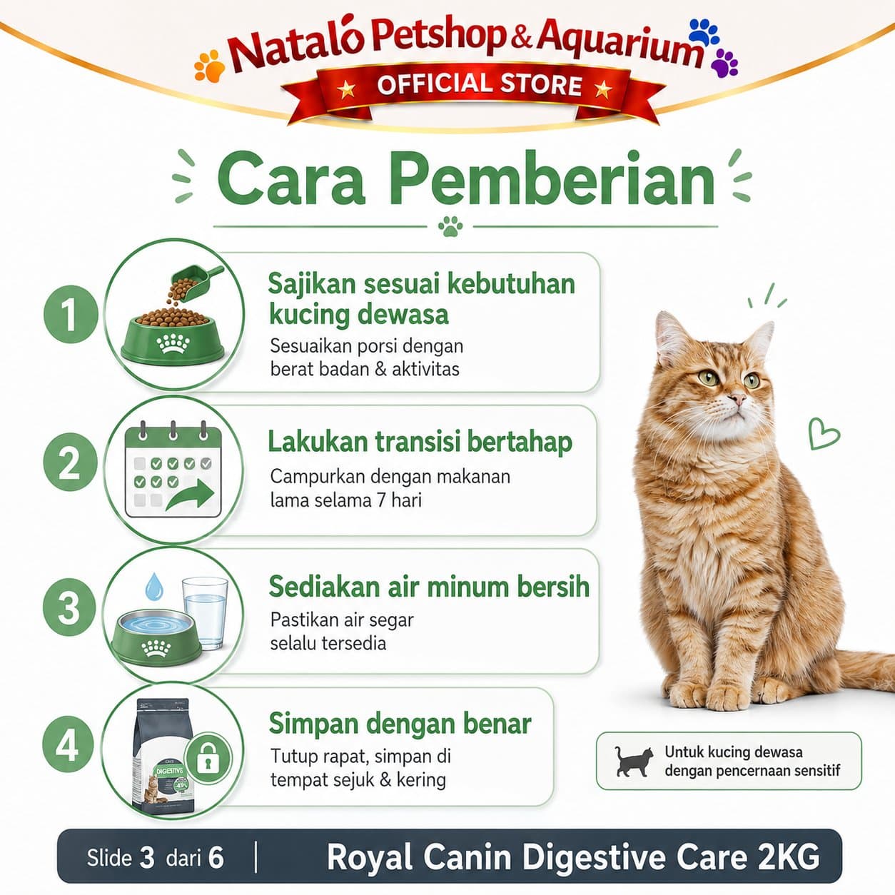 Royal Canin Digestive Care Dry Cat Food 2KG - Makanan Kucing Dewasa untuk Pencernaan 2 KG - gambar 3