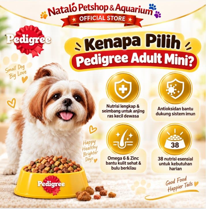 Pedigree Small Breed Adult Chicken Liver & Vegetable 1.3KG / Makanan Anjing Ras Kecil Murah Mini Dog Food 1.3 KG - gambar 2