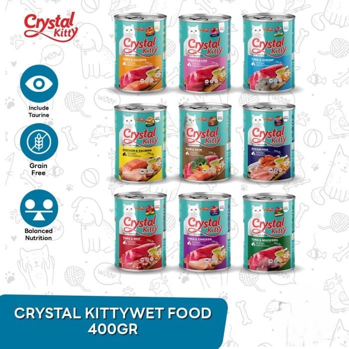 Crystal Kitty Wet Food All Life Stages - Makanan Basah Kaleng Kucing Semua Umur 400Gr - gambar 1