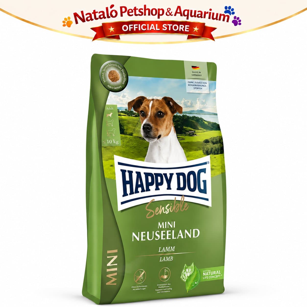 Happy Dog Sensible Mini Neuseeland Lamb 10KG Small Breed Adult Dog Food - Makanan Anjing Dewasa Rasa Domba Ras Mini Irland Super Premium 10 KG - gambar 6